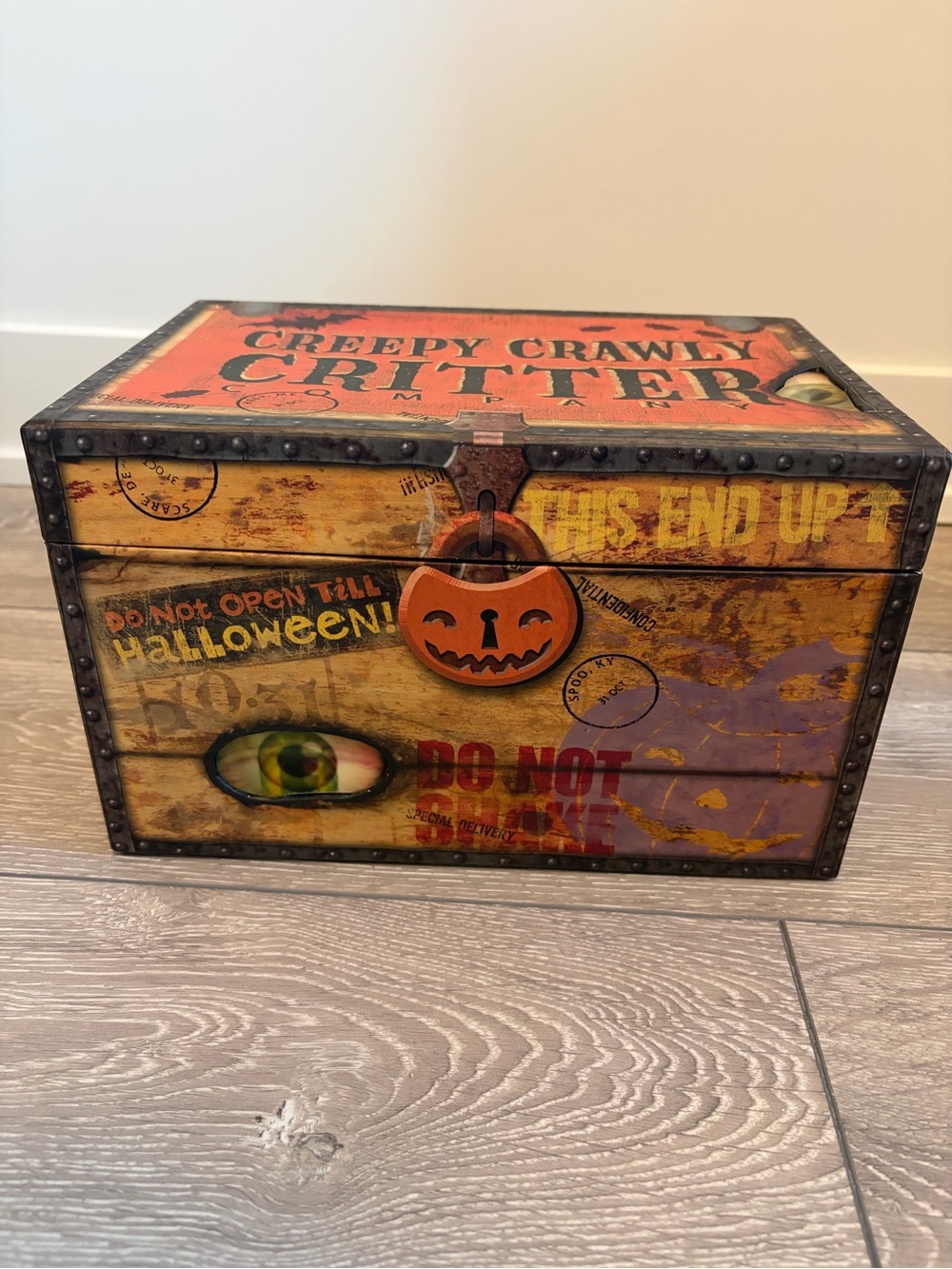 Halloween Jack-o'-Lantern Decorative Storage Chest - Orange